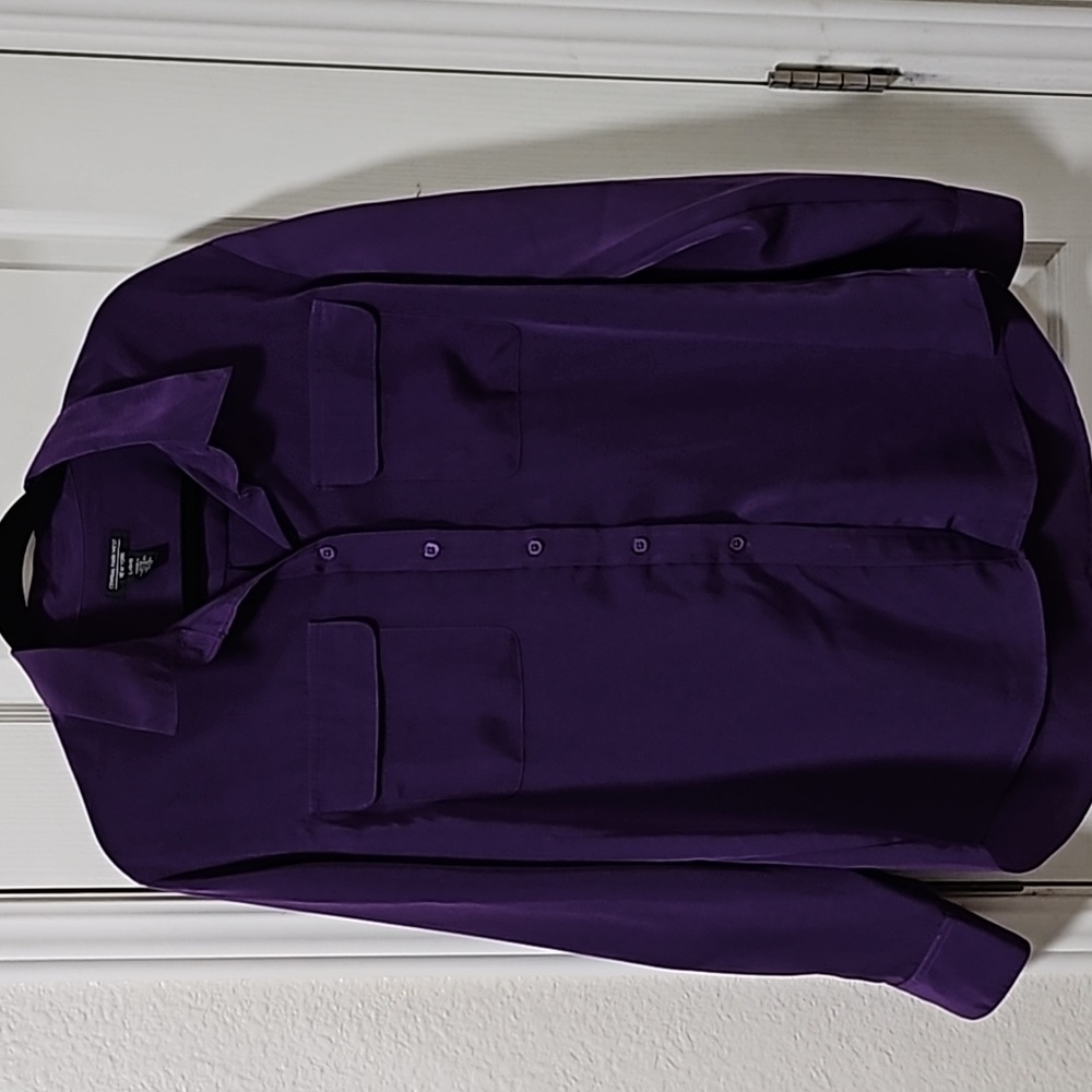 Central Park West, Purple Button Down Blouse
